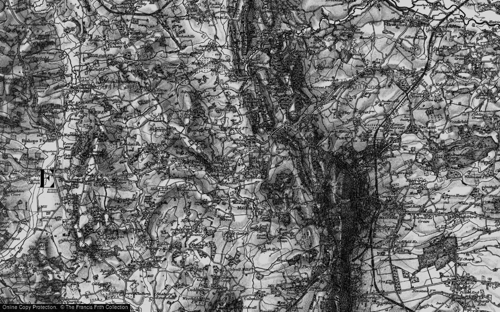 Old Map of Cradley, 1898 in 1898