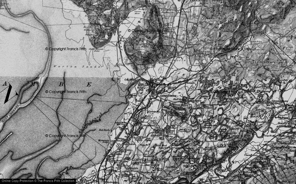 Old Map of Crag Bank, 1898 in 1898