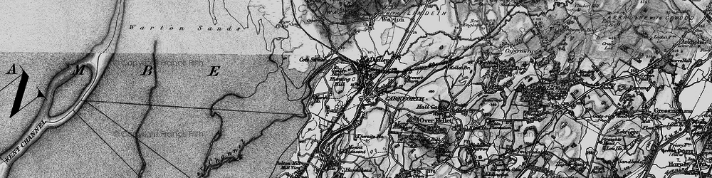 Old map of Crag Bank in 1898