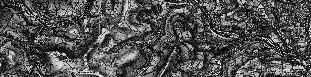 Old map of Cragg Vale in 1896