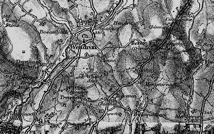 Old map of Boderwennack in 1895