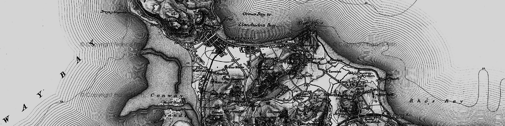 Old map of Craig-y-don in 1899