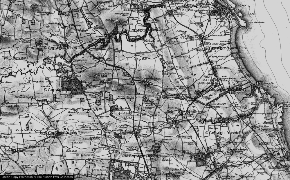 Old Map of Cramlington, 1897 in 1897