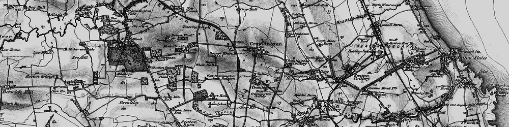 Old map of Cramlington in 1897