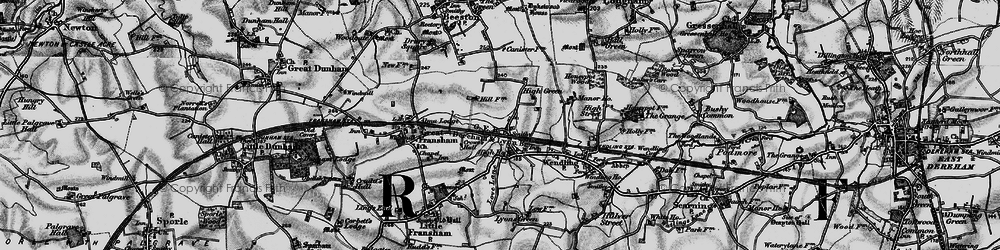 Old map of Crane's Corner in 1898
