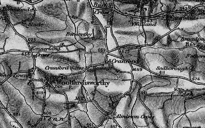 Old map of Cranford in 1895