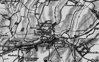 Old map of Cranford St Andrew in 1898