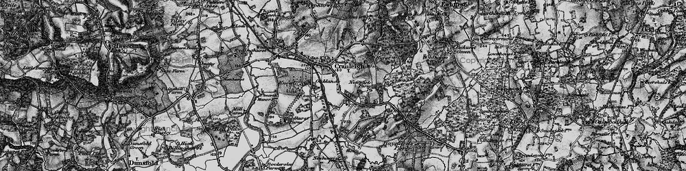 Old map of Book Hurst in 1896