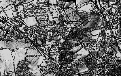 Old map of Cranley Gardens in 1896