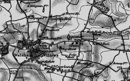Old map of Cranmer Green in 1898