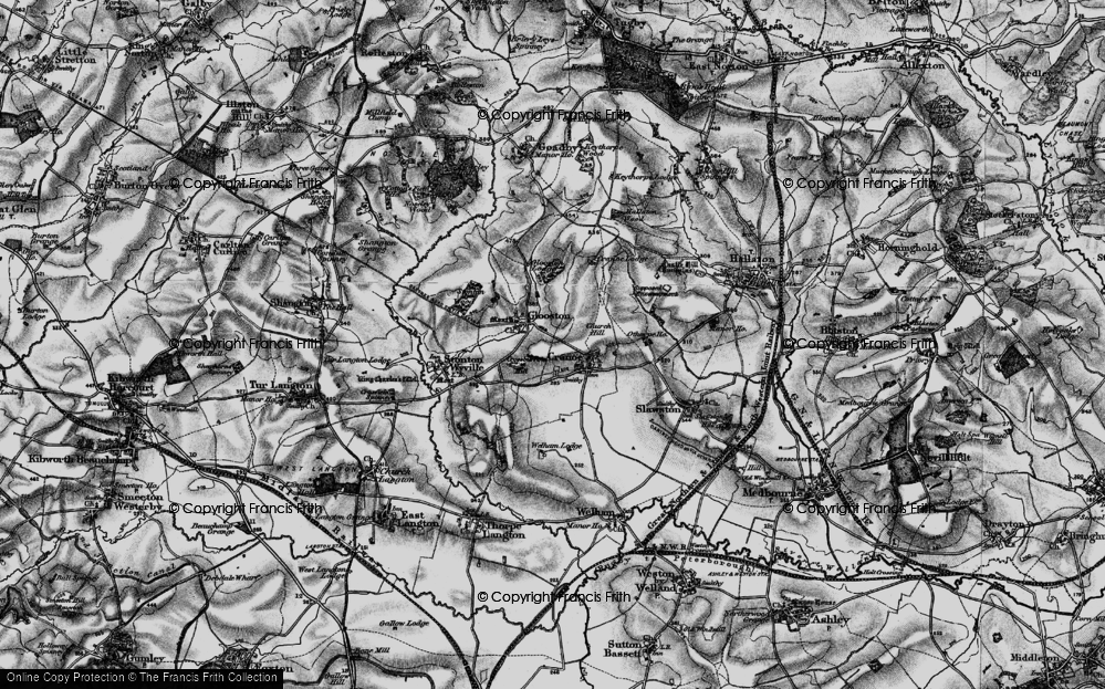 Old Map of Cranoe, 1899 in 1899