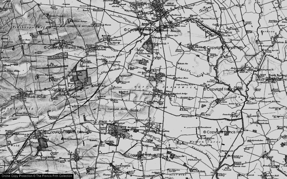 Old Map of Cranswick, 1898 in 1898