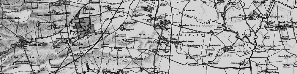 Old map of Cranswick in 1898