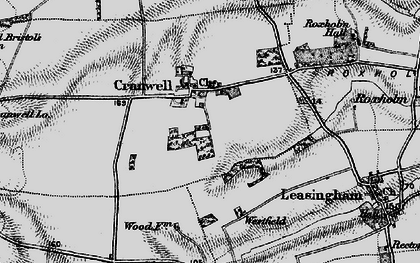 Old map of Dunsby Village in 1895