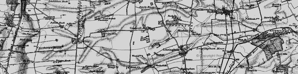 Old map of Cranwell in 1895
