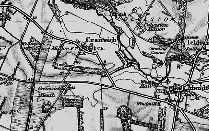 Old map of Cranwich in 1898