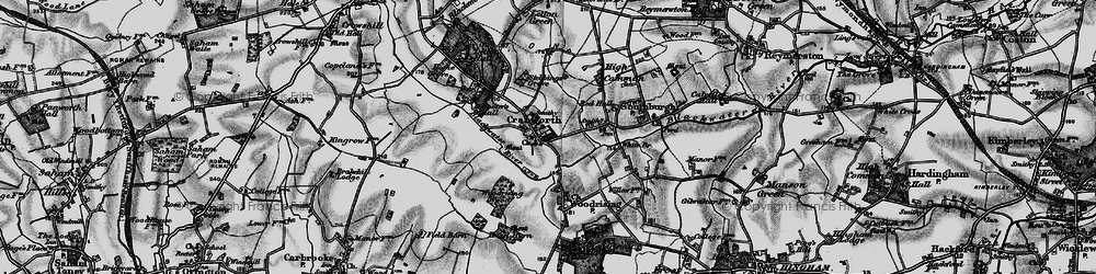 Old map of Cranworth in 1898