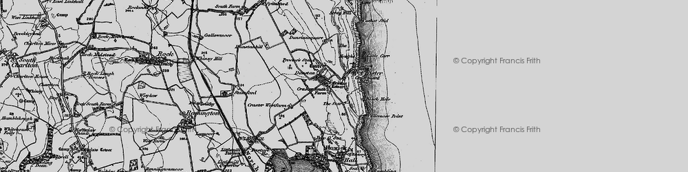 Old map of Craster in 1897