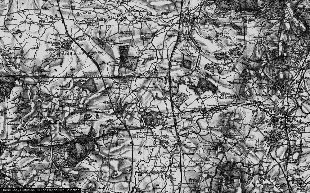 Old Map of Crateford, 1897 in 1897