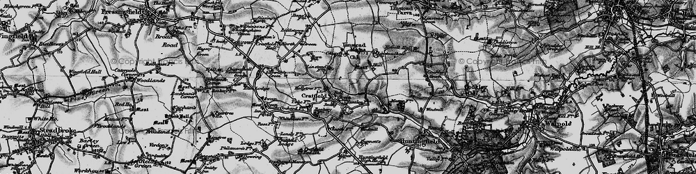 Old map of Cratfield in 1898