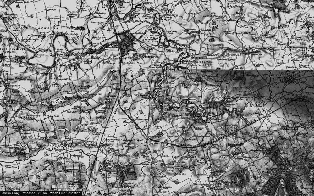 Old Map of Crathorne, 1898 in 1898