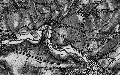 Old map of Crawley in 1895