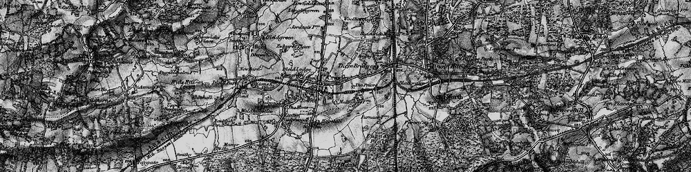 Old map of Crawley in 1896
