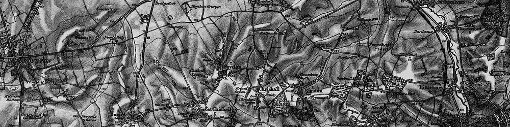 Old map of Crawley End in 1896