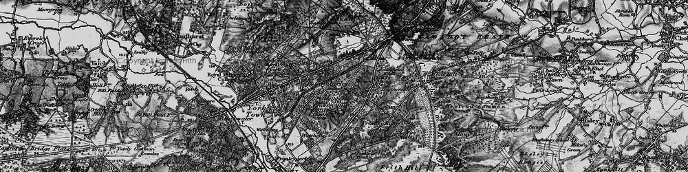 Old map of Wishmoor Cross in 1895