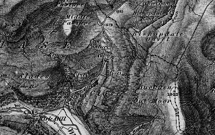 Old map of Buckden Pike in 1897