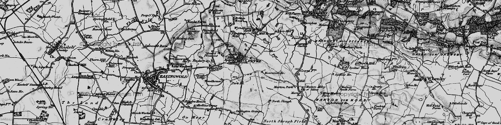 Old map of Crayke in 1898