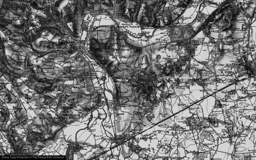 Old Map of Crazies Hill, 1895 in 1895