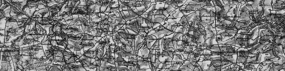 Old map of Batsworthy Cross in 1898