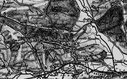 Old map of Crediton in 1898