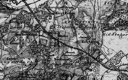 Old map of Creech Bottom in 1897
