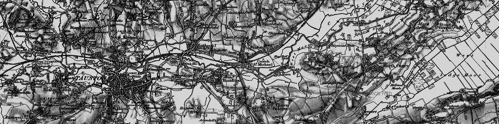 Old map of Creech St Michael in 1898