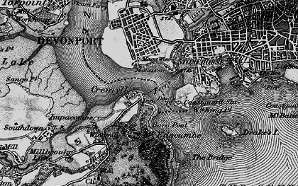 Old map of Cremyll in 1896
