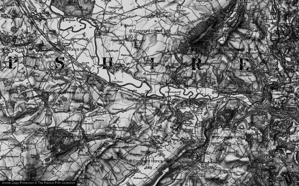 Old Map of Cressage, 1899 in 1899