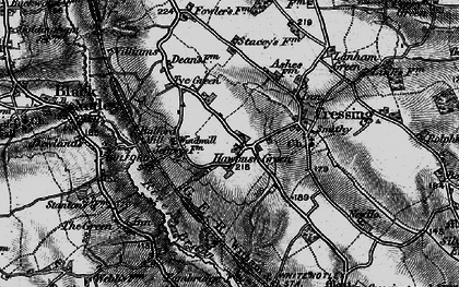 Old map of Cressing in 1896