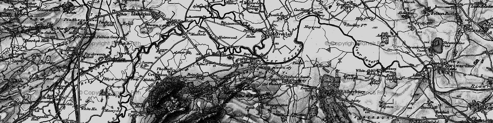 Old map of Bausley Hill in 1899