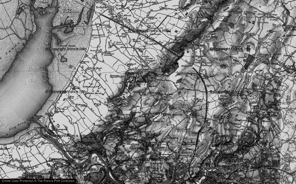 Old Map of Cribbs Causeway, 1898 in 1898
