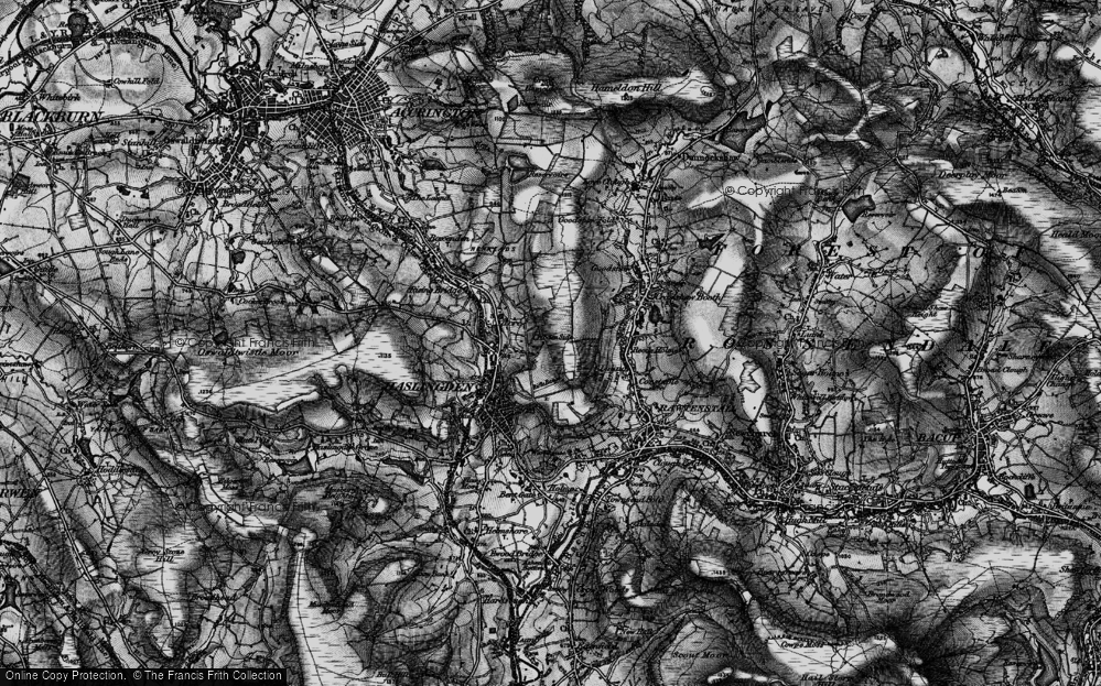 Old Map of Cribden Side, 1896 in 1896