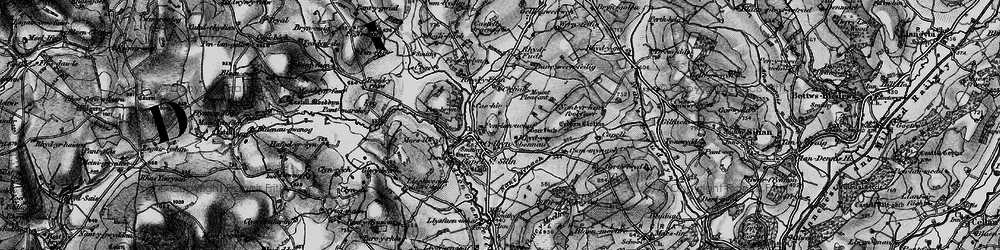 Old map of Cribyn in 1898