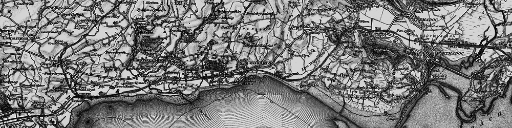 Old map of Criccieth in 1899