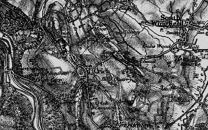 Old map of Crich in 1896