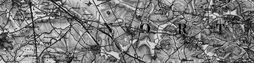 Old map of Crick Tunnel in 1898