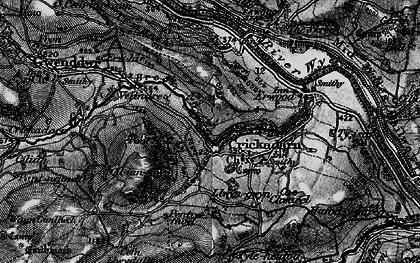Old map of Crickadarn in 1898