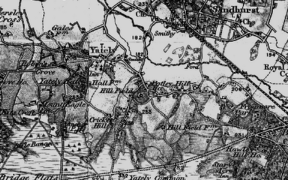 Old map of Yateley Common in 1895
