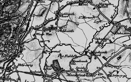 Old map of Crickheath in 1897