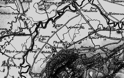 Old map of Breidden Hill in 1897
